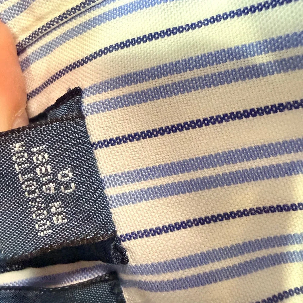 Polo Ralph Lauren‎ Button Down Men 16.5 Blue White Striped Regent Classic Fit